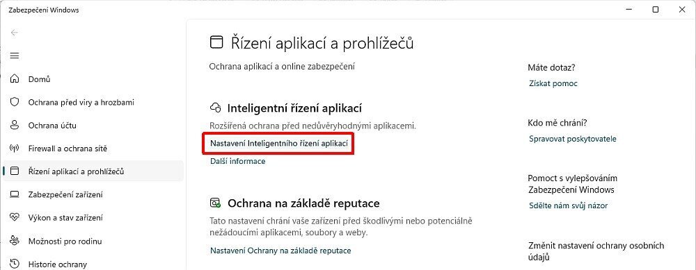 Windows 11 – Inteligentní řízení aplikací Windows 11 – Inteligentní řízení aplikací