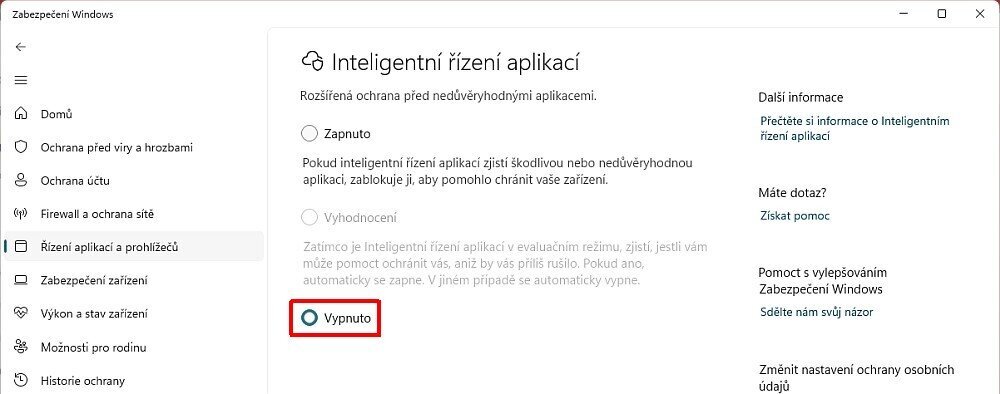 Windows 11 – Inteligentní řízení aplikací Windows 11 – Inteligentní řízení aplikací